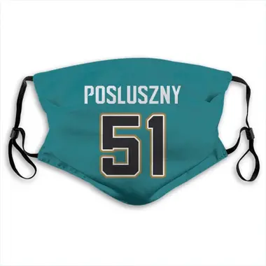 Jacksonville Jaguars Paul Posluszny Jersey Name and Number Face Mask - Teal