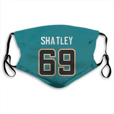 Jacksonville Jaguars Tyler Shatley Jersey Name and Number Face Mask - Teal