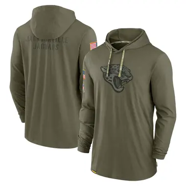 Men's Nike Jacksonville Jaguars 2022 Salute to Service Tonal Pullover Hoodie - Olive