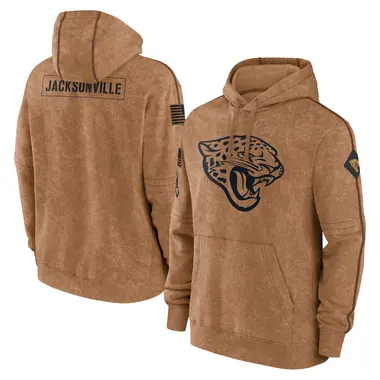 Men's Nike Jacksonville Jaguars 2023 Salute to Service Club Pullover Hoodie - Brown