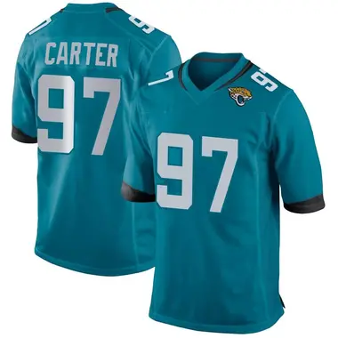 Men's Nike Jacksonville Jaguars Andre Carter Jersey - Teal Game