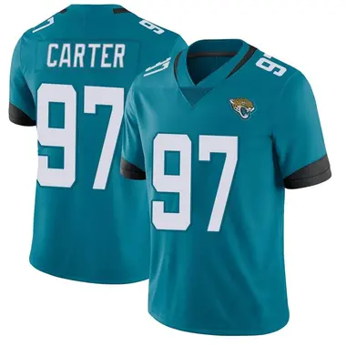 Men's Nike Jacksonville Jaguars Andre Carter Vapor Untouchable Jersey - Teal Limited