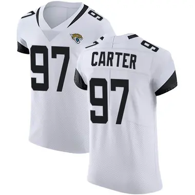 Men's Nike Jacksonville Jaguars Andre Carter Vapor Untouchable Road Jersey - White Elite