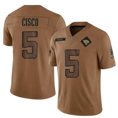 Men's Nike Jacksonville Jaguars Andre Cisco 2023 Salute To Service Jersey - Brown Limited