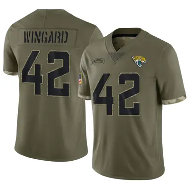 Men's Nike Jacksonville Jaguars Andrew Wingard 2022 Salute To Service Jersey - Olive Limited