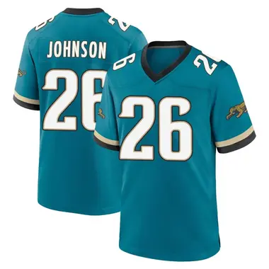 Men's Nike Jacksonville Jaguars Antonio Johnson Prowler Throwback Jersey - Teal Game