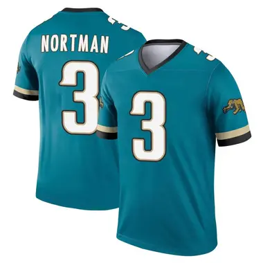 Men's Nike Jacksonville Jaguars Brad Nortman Prowler Throwback Jersey - Teal Legend