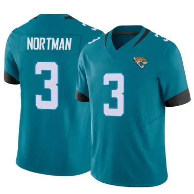 Men's Nike Jacksonville Jaguars Brad Nortman Vapor F.U.S.E. Jersey - Teal Limited