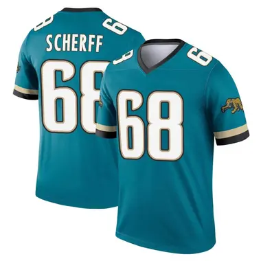 Men's Nike Jacksonville Jaguars Brandon Scherff Prowler Throwback Jersey - Teal Legend