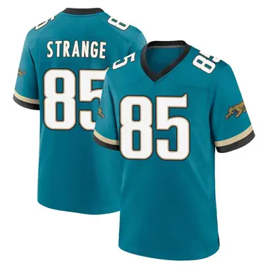 Men's Nike Jacksonville Jaguars Brenton Strange Prowler Throwback Jersey - Teal Game