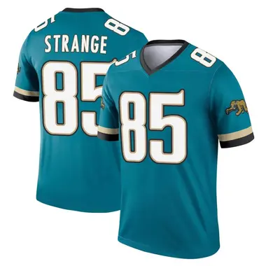 Men's Nike Jacksonville Jaguars Brenton Strange Prowler Throwback Jersey - Teal Legend