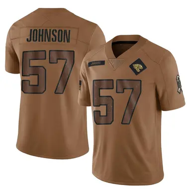 Men's Nike Jacksonville Jaguars Caleb Johnson 2023 Salute To Service Jersey - Brown Limited