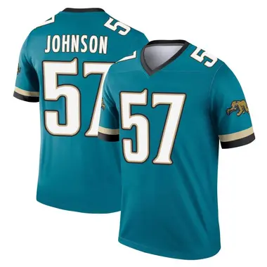 Men's Nike Jacksonville Jaguars Caleb Johnson Prowler Throwback Jersey - Teal Legend