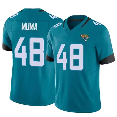 Men's Nike Jacksonville Jaguars Chad Muma Vapor F.U.S.E. Jersey - Teal Limited