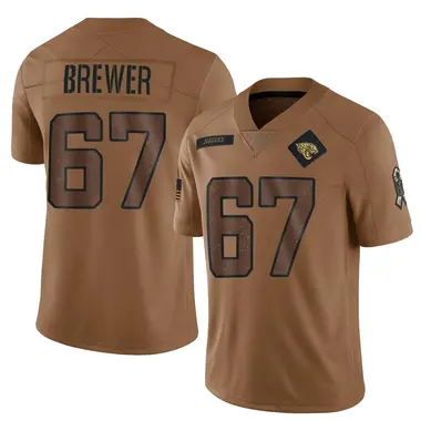 Men's Nike Jacksonville Jaguars Chandler Brewer 2023 Salute To Service Jersey - Brown Limited