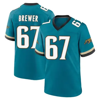 Men's Nike Jacksonville Jaguars Chandler Brewer Prowler Throwback Jersey - Teal Game