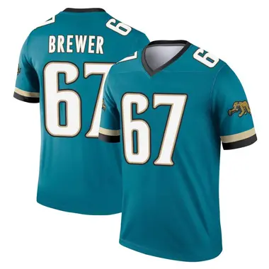 Men's Nike Jacksonville Jaguars Chandler Brewer Prowler Throwback Jersey - Teal Legend