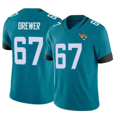 Men's Nike Jacksonville Jaguars Chandler Brewer Vapor F.U.S.E. Jersey - Teal Limited