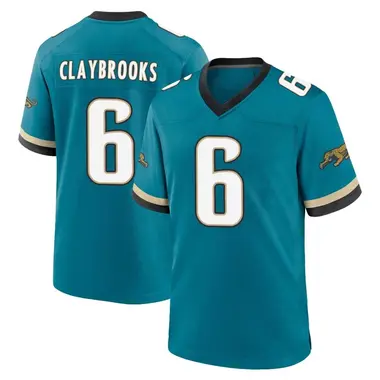 Men's Nike Jacksonville Jaguars Chris Claybrooks Prowler Throwback Jersey - Teal Game