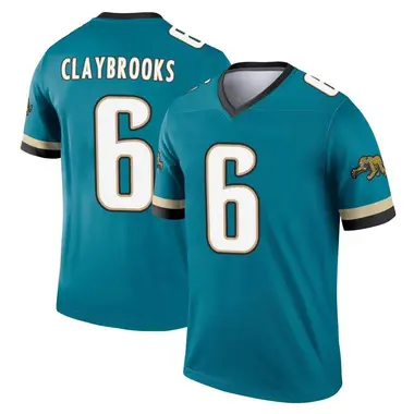 Men's Nike Jacksonville Jaguars Chris Claybrooks Prowler Throwback Jersey - Teal Legend