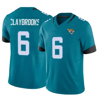 Men's Nike Chris Claybrooks Teal Jacksonville Jaguars Game Player Jersey