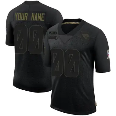 Men's Nike Jacksonville Jaguars Custom 2020 Salute To Service Jersey - Black Limited