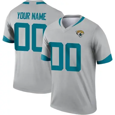 Men's Nike Jacksonville Jaguars Custom Silver Inverted Jersey - Legend