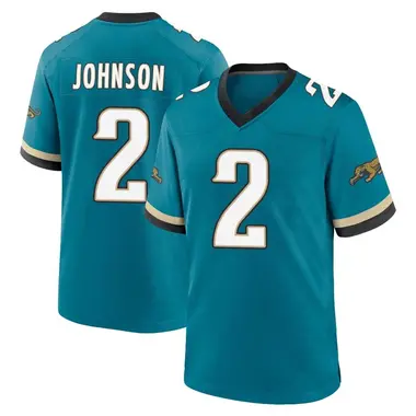 Men's Nike Jacksonville Jaguars D'Ernest Johnson Prowler Throwback Jersey - Teal Game