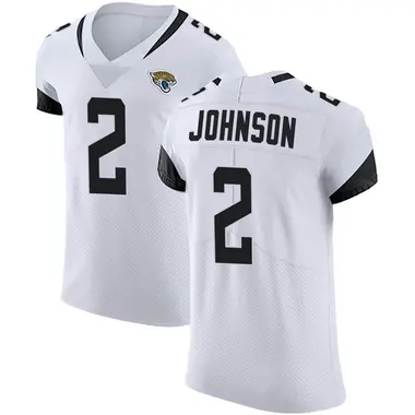 Men's Nike Jacksonville Jaguars D'Ernest Johnson Vapor Untouchable Road Jersey - White Elite