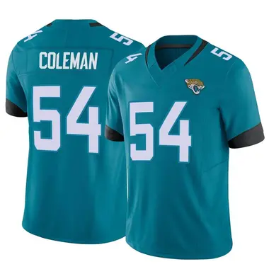 Men's Nike Jacksonville Jaguars DJ Coleman Vapor F.U.S.E. Jersey - Teal Limited