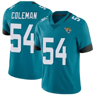 Men's Nike Jacksonville Jaguars DJ Coleman Vapor Untouchable Jersey - Teal Limited