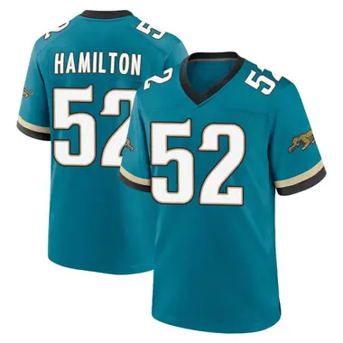 Men's Nike Jacksonville Jaguars Davon Hamilton DaVon Hamilton Prowler Throwback Jersey - Teal Game