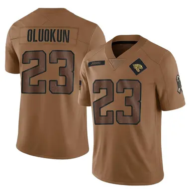 Men's Nike Jacksonville Jaguars Foyesade Oluokun 2023 Salute To Service Jersey - Brown Limited