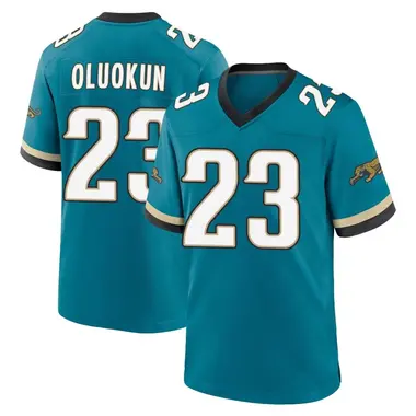 Men's Nike Jacksonville Jaguars Foyesade Oluokun Prowler Throwback Jersey - Teal Game