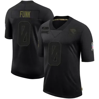 Men's Nike Jacksonville Jaguars Jake Funk 2020 Salute To Service Jersey - Black Limited