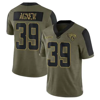 Men's Nike Jacksonville Jaguars Jamal Agnew 2021 Salute To Service Jersey - Olive Limited