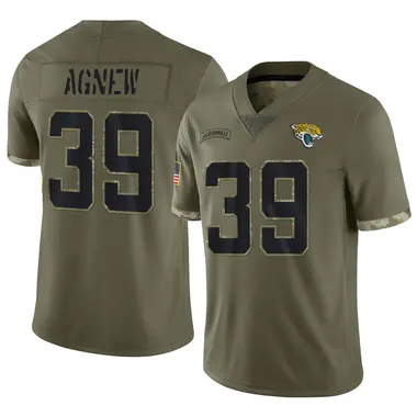 Men's Nike Jacksonville Jaguars Jamal Agnew 2022 Salute To Service Jersey - Olive Limited