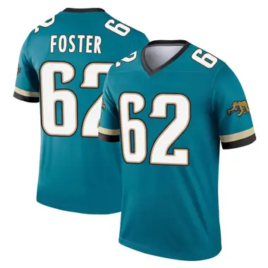 Men's Nike Jacksonville Jaguars Javon Foster Prowler Throwback Jersey - Teal Legend