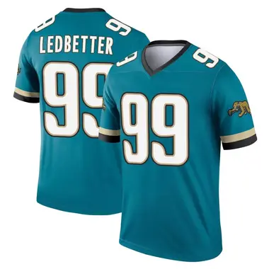 Men's Nike Jacksonville Jaguars Jeremiah Ledbetter Prowler Throwback Jersey - Teal Legend