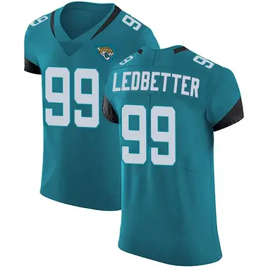 Men's Nike Jacksonville Jaguars Jeremiah Ledbetter Vapor Untouchable Alternate Jersey - Teal Elite