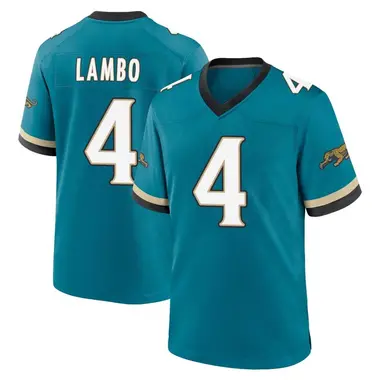 Men's Nike Jacksonville Jaguars Josh Lambo Prowler Throwback Jersey - Teal Game