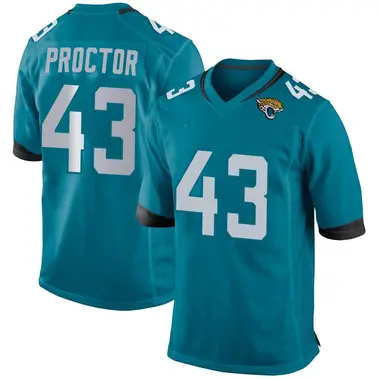 Men's Nike Jacksonville Jaguars Josh Proctor Jersey - Teal Game