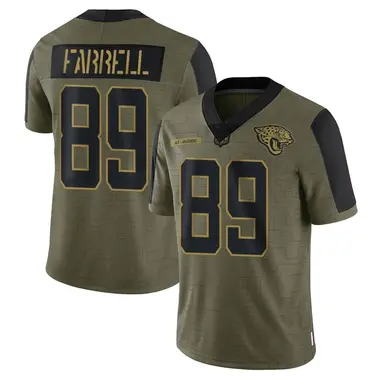 Men's Nike Jacksonville Jaguars Luke Farrell 2021 Salute To Service Jersey - Olive Limited