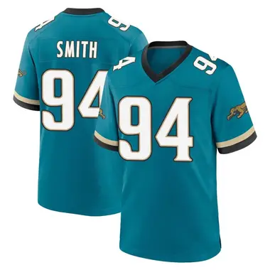 Men's Nike Jacksonville Jaguars Maason Smith Prowler Throwback Jersey - Teal Game