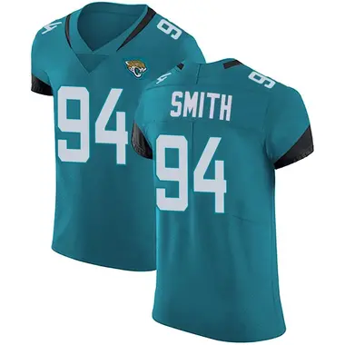 Men's Nike Jacksonville Jaguars Maason Smith Vapor Untouchable Alternate Jersey - Teal Elite