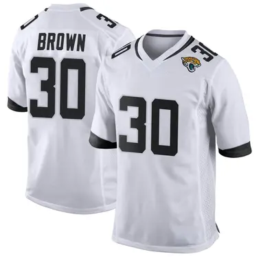 Men's Nike Jacksonville Jaguars Montaric Brown Jersey - White Game