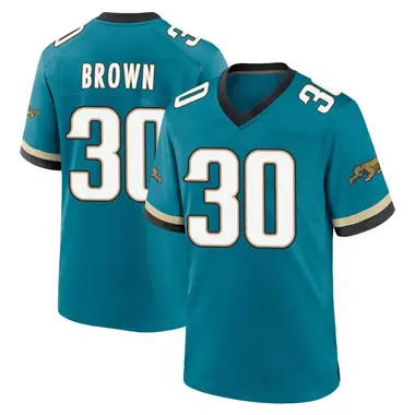 Men's Nike Jacksonville Jaguars Montaric Brown Prowler Throwback Jersey - Teal Game