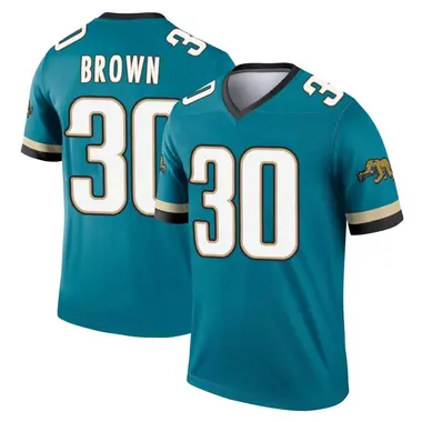 Men's Nike Jacksonville Jaguars Montaric Brown Prowler Throwback Jersey - Teal Legend