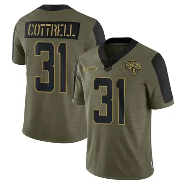 Men's Nike Jacksonville Jaguars Nathan Cottrell 2021 Salute To Service Jersey - Olive Limited