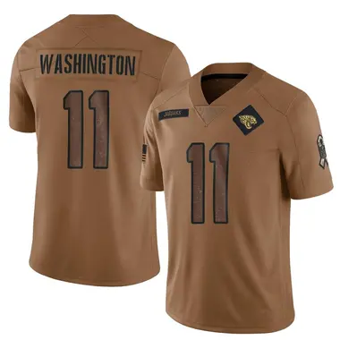 Men's Nike Jacksonville Jaguars Parker Washington 2023 Salute To Service Jersey - Brown Limited